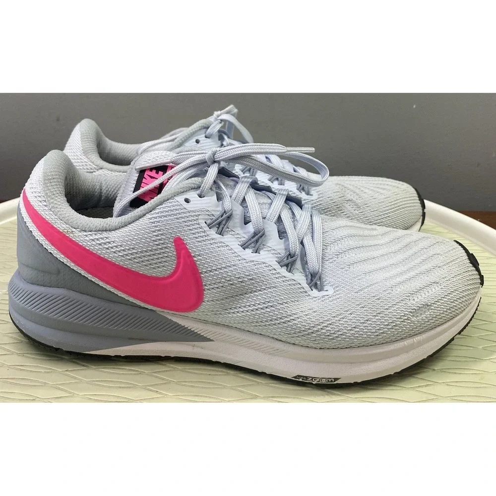 Nike Womens Air Zoom Structure 22 AA1640-402 Gray‎ Running Shoes Sneakers 8.5